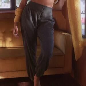 Aerie Gray Sherpa Fleece Corset Jogger Sz M NWT